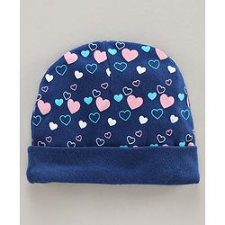 Babyhug 100% Cotton Cap Pack of 2 - Blue Pink