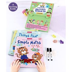 Babyhug Ready For School Wipe N Clean Workbook Set Pack of 4 - Eglish