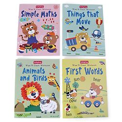 Babyhug Ready For School Wipe N Clean Workbook Set Pack of 4 - Eglish