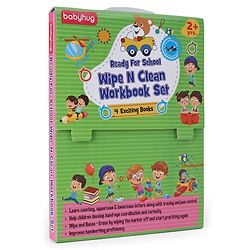 Babyhug Ready For School Wipe N Clean Workbook Set Pack of 4 - Eglish
