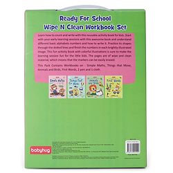 Babyhug Ready For School Wipe N Clean Workbook Set Pack of 4 - Eglish