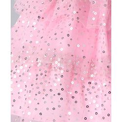 Babyhug Sleeveless Layered Embellished Party Frock - Pink