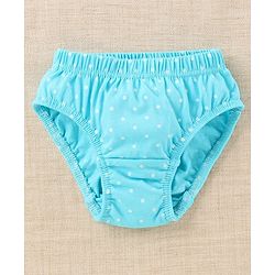 Babyhug 100% Cotton Antibacterial Finish Printed Panties Pack of 3 - Blue White Pink