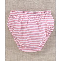 Babyhug 100%Cotton & Anti Bacterial Finish Panties Heart Print Pack of 3 - Pink White Green