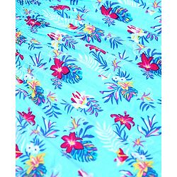 Babyhug Singlet Sleeves Top Floral Print - Blue