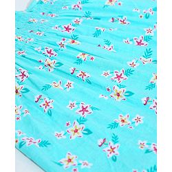 Babyhug Singlet Sleeves Top Floral Print - Blue