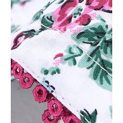 Babyhug Mid Thigh Shorts Floral Print - White