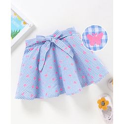 Babyhug Mid Thigh Skirt Printed - Blue