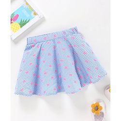 Babyhug Mid Thigh Skirt Printed - Blue