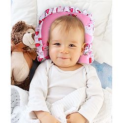Babyhug Premium Pillow and Bolster Set Unicorn Print - Pink| Prevents Flat Head Syndrome| Neck and Shoulder Support | 100% Cotton| Breathable Fabric| Girls and Boys| Protection from Crib Railing| New Born Gifting Option | Travel Friendly| Soft and L