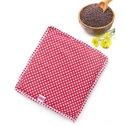 Babyhug Polka Dotted Mustard Seed Infant Pillow - Red