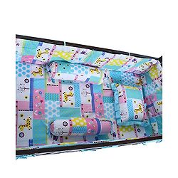 Babyhug Sleepwell Cot Bedding Set - Blue