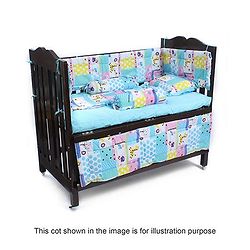 Babyhug Sleepwell Cot Bedding Set - Blue