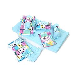 Babyhug Sleepwell Cot Bedding Set - Blue