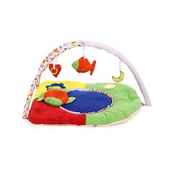 Babyhug Premium Play Gym With Fish Toy & Pillow   -Multicolor