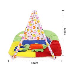 Babyhug Premium Play Gym With Fish Toy & Pillow   -Multicolor
