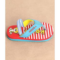 Cute Walk By Babyhug Flip Flop Tiger Print - Red