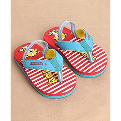 Cute Walk By Babyhug Flip Flop Tiger Print - Red