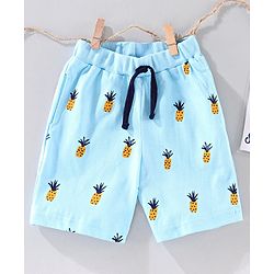 Babyhug Printed Shorts - Blue