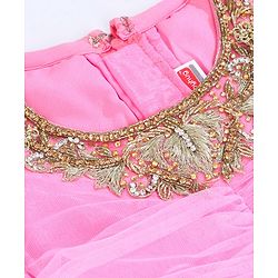 Babyhug Sleeveless Ethnic Dress - Pink