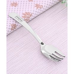 Babyhug Stainless Steel Ice Cream Spoon & Fork Set of 4 - Silver