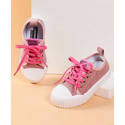 Cute Walk by Babyhug Lace Up Casual Shoes - Pink