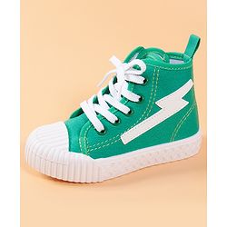 Cute Walk by Babyhug Casual Lace-up Shoes - Green