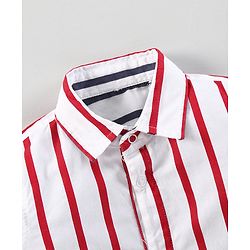 Babyhug Full Sleeves Striped  Shirt - White