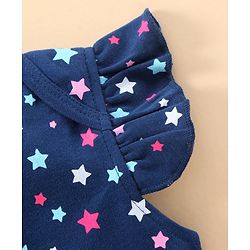 Babyhug Short Sleeves 100% Cotton Onesie Star Print Pack of 3 - Blue Pink