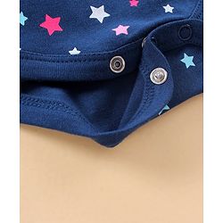 Babyhug Short Sleeves 100% Cotton Onesie Star Print Pack of 3 - Blue Pink