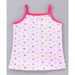 Babyhug Singlet Sleeves 100% Cotton Antibacterial Finish Slips Sea Pack of 3 - Pink Green