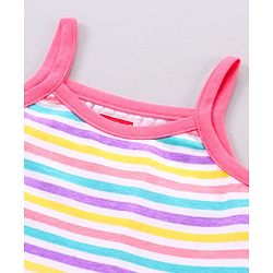 Babyhug Singlet Sleeves 100% Cotton Antibacterial Finish Slips Sea Pack of 3 - Pink