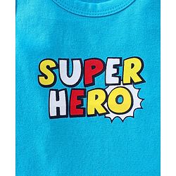 Babyhug 100% Cotton Sleeveless Antibacterial Finish Printed Vests Pack of 3 - Blue