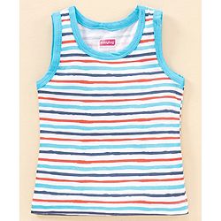 Babyhug Sleeveless 100 % Cotton Antibacterial Finish Vests Pack of 3 - Multicolour