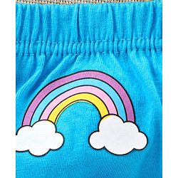 Babyhug 100%Cotton Anti Bacterial Finish Panties Rainbow & Heart Print Pack of 3 - Pink Yellow Blue