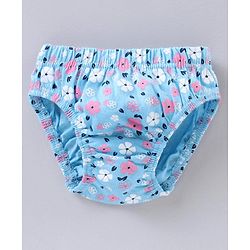 Babyhug 100% Cotton Antibacterial Finish Panties Pack of 3 - Pink White Blue