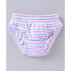 Babyhug 100% Cotton Antibacterial Finish Panties Pack of 3 - Pink White Blue
