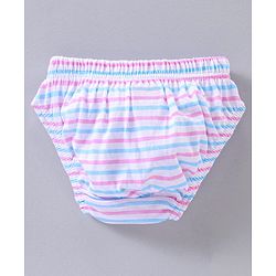 Babyhug 100% Cotton Antibacterial Finish Panties Pack of 3 - Pink White Blue