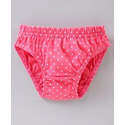 Babyhug 100% Cotton Antibacterial Finish Panties Pack of 3 - Pink White Blue