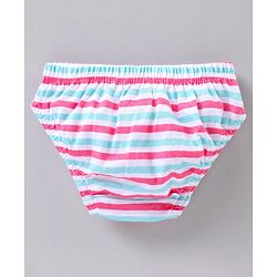 Babyhug 100% Cotton Antibacterial Finish Panties Pack of 3 - Pink White Blue