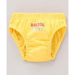 Babyhug 100%Cotton Antibacterial Panties Pack of 3 - Blue Yellow Multicolour