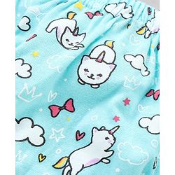 Babyhug 100%Cotton Antibacterial Panties Pack of 3 - Blue Yellow Multicolour