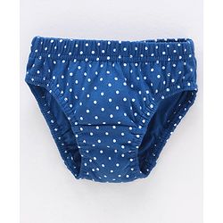 Babyhug 100% Cotton Antibacterial Finish Panties Polka Dot Print Pack of 5 - Navy Pink Yellow Blue
