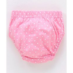 Babyhug 100% Cotton Antibacterial Finish Panties Polka Dot Print Pack of 5 - Navy Pink Yellow Blue