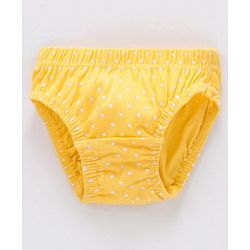 Babyhug 100% Cotton Antibacterial Finish Panties Polka Dot Print Pack of 5 - Navy Pink Yellow Blue