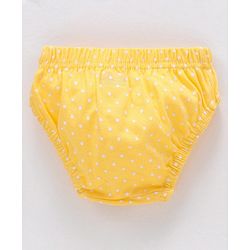 Babyhug 100% Cotton Antibacterial Finish Panties Polka Dot Print Pack of 5 - Navy Pink Yellow Blue