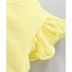 Babyhug Cap Sleeves Top Watermelon Print - Yellow