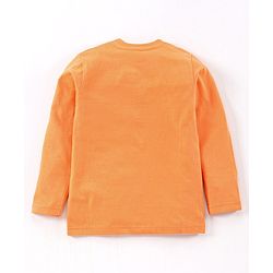 Babyhug Full Sleeves Fox & Leaves Print - Navy Orange