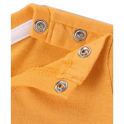 Babyhug Full Sleeves Fox & Leaves Print - Navy Orange