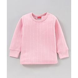 Babyhug Full Sleeves Thermal Vest - Light Pink